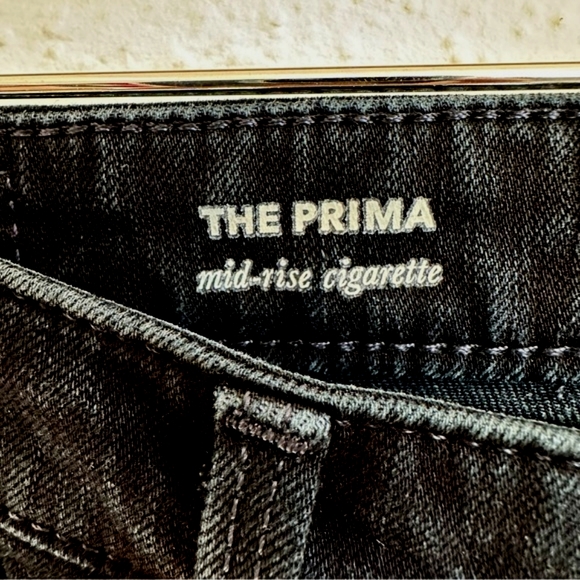 AG Adriano Goldschmied The Prima Black Jeans Mid Rise Cigarette Size 25R - Picture 10 of 14